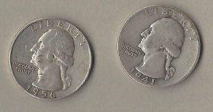 Two Silver Quarters - 1941-S & 1956-D