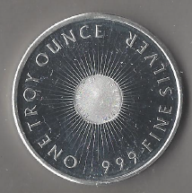 One Troy Ounce .999 Fine Silver - Eagle Sunshine Mint Silver Round