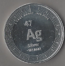 One Troy Ounce .999 Fine Silver - Ag Silver Round