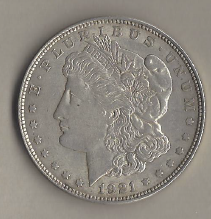 Morgan Silver Dollar - 1921