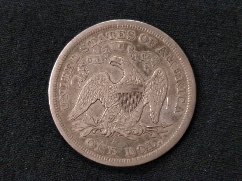 1872 Seated Liberty Silver Dollar...