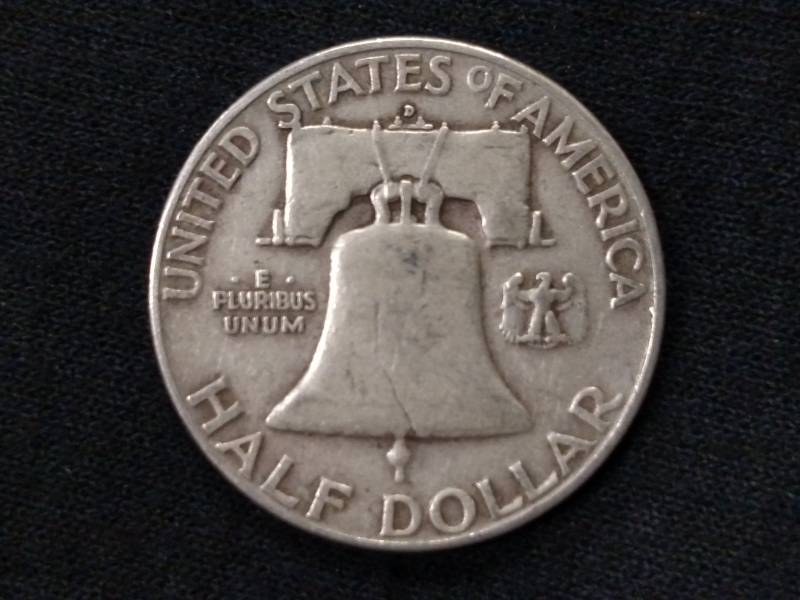 1950 D Franklin Silver Half Dollar...