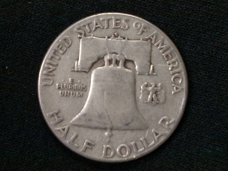 1951 S Franklin Silver Half Dollar...