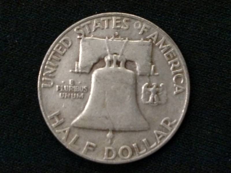 1952 D Franklin Silver Half Dollar...