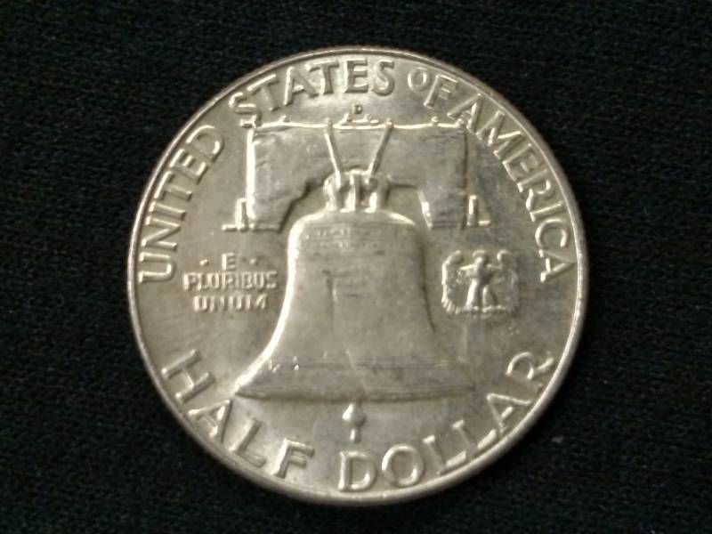 1963 D AU Franklin Silver Half Doll...