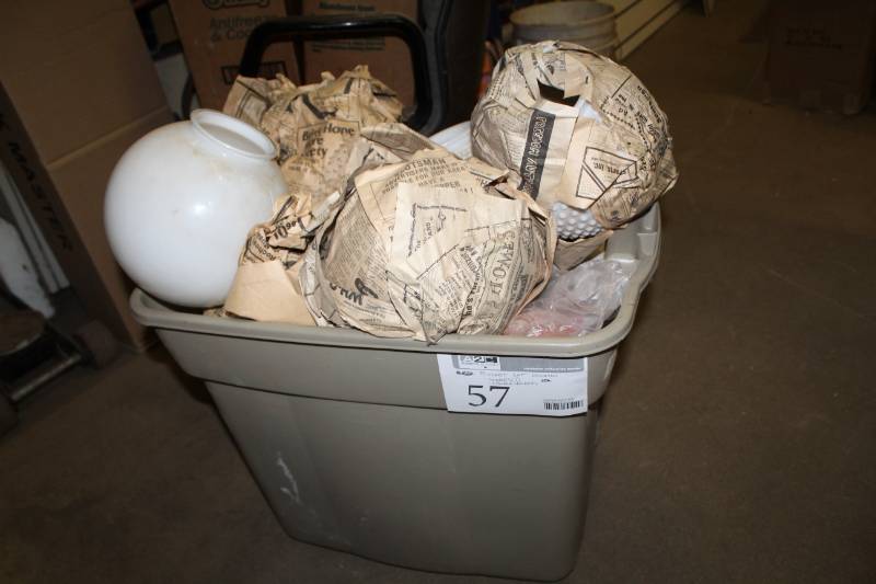 lot 57 image: Glass Globe Covers For Lighting Fixtures, Candleholders