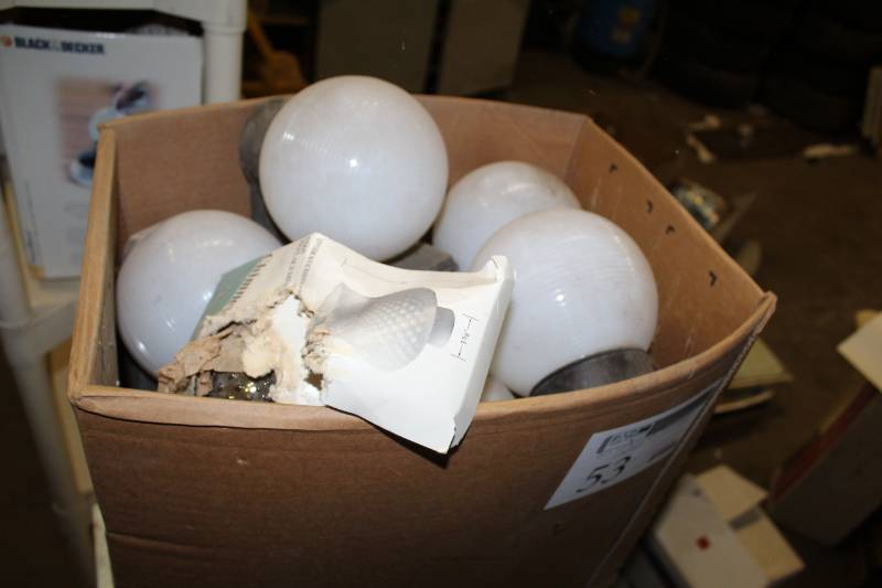 lot 53 image: Glass Globe Covers For Lighting Fixtures