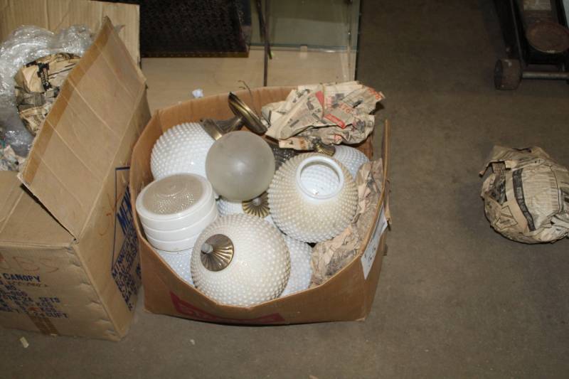 lot 55 image: Glass Globe Covers For Lighting Fixtures