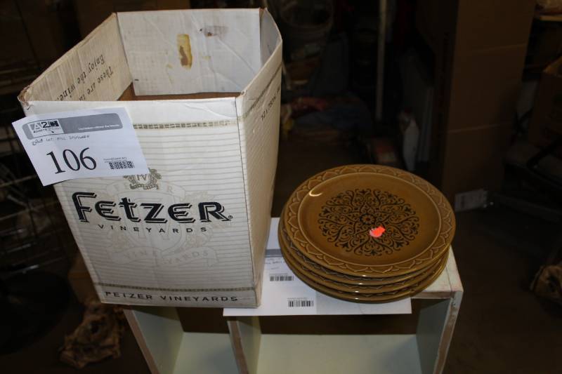 lot 106 image: Plates, Coffee Pot, Cups, Dishware