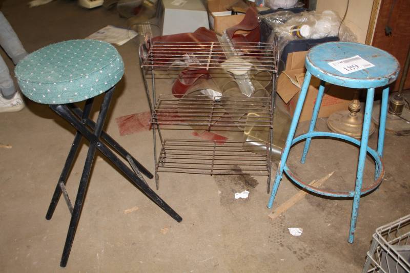 lot 189 image: Stools, Plant Stand