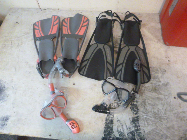 U.S. Divers Flippers, Snorkels and Goggles