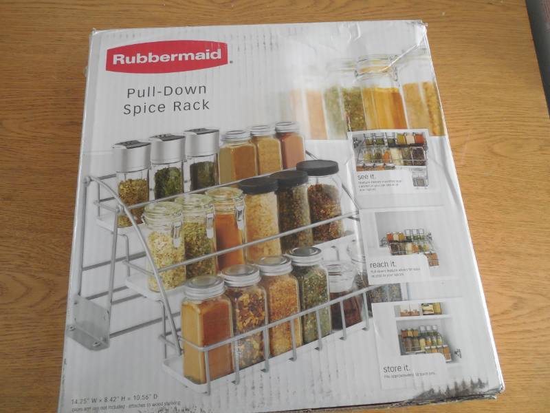 Rubbermaid Pull Down Spice Rack Tile Tubs Cabinets