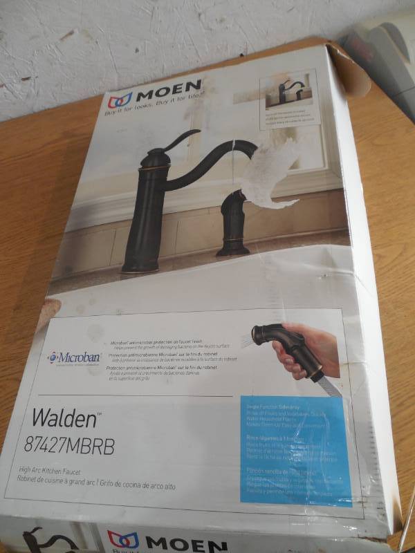 Moen Walden Single Handle Standard Kitchen Faucet With Side