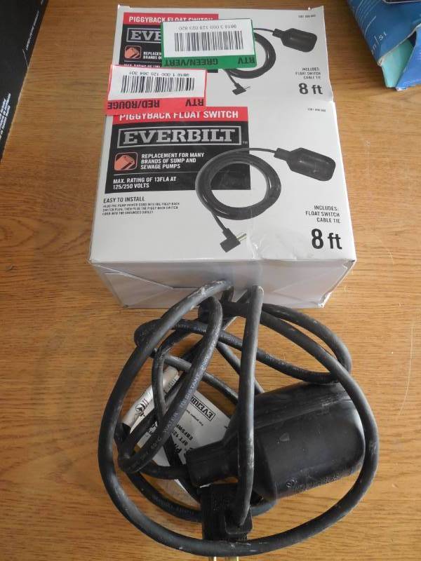 lot 85 image: Everbilt Piggy Back Float Switch for Sump and Sewage Pumps