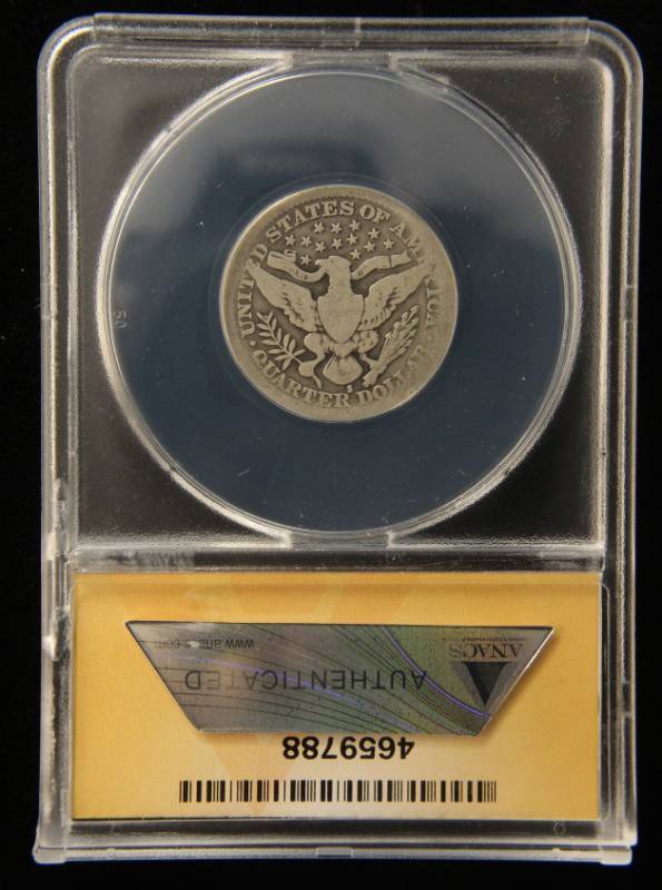 1914-S BARBER QUARTER G4 ANACS BETTER DATE COIN