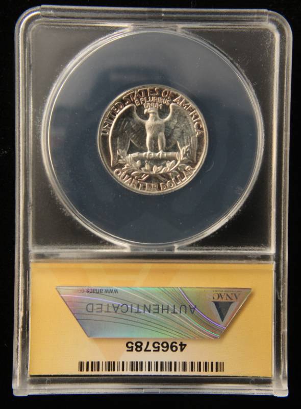 1950 PROOF WASHINGTON SILVER QUARTER PF63 ANACS