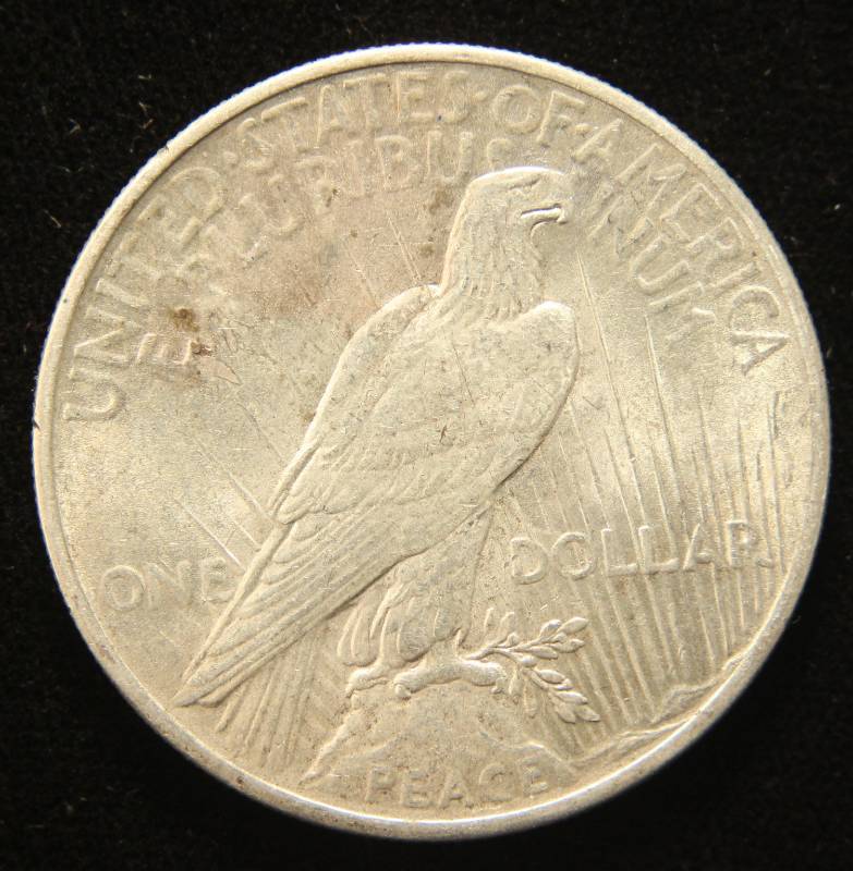 1925 PEACE SILVER DOLLAR AU