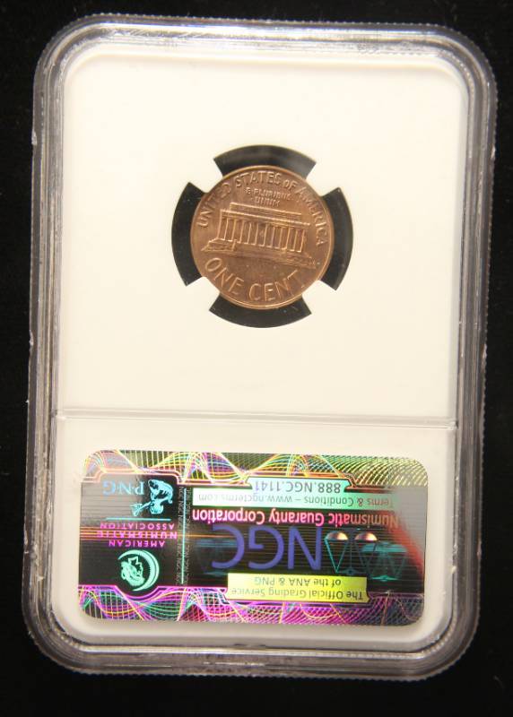 1963-D US LINCOLN MEMORIAL CENT MS64RB NGC