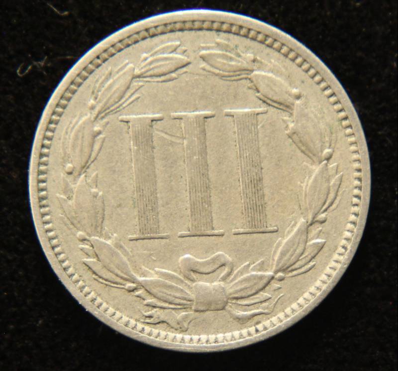 1869 US THREE CENT NICKEL