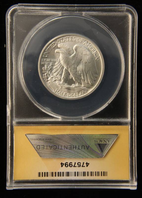 1945 WALKING LIBERTY HALF DOLLAR MS64 ANACS