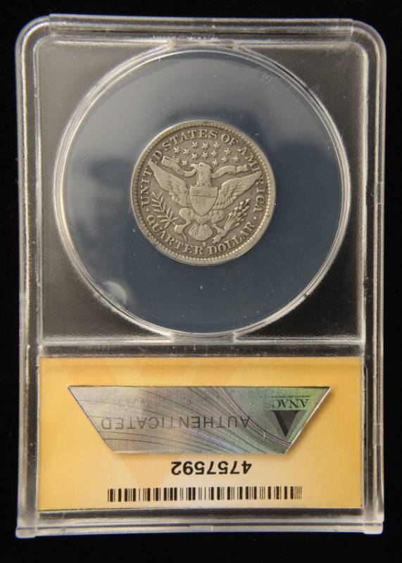 1898-S BARBER QUARTER F12 ANACS