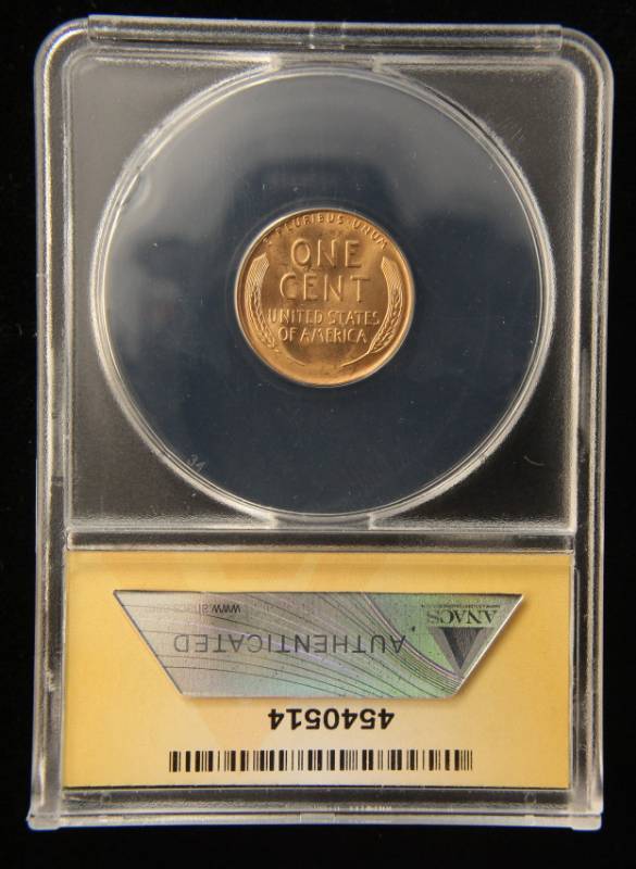 1938 US WHEAT CENT MS65RED ANACS