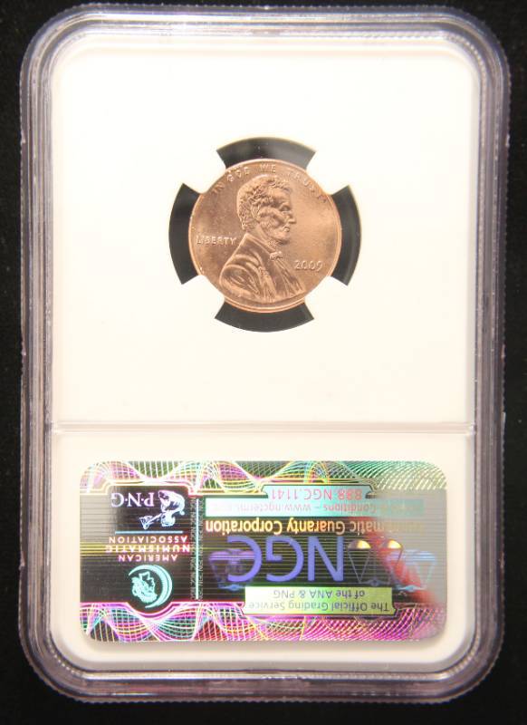 2000 FIRST DAY ISSUE PROFESSIONAL LIFE LINCOLN CENT MS66RD NGC