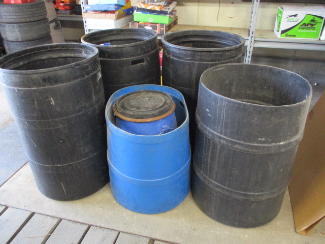 lot 9 image: 55 gallon barrels