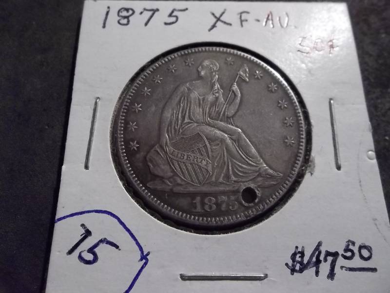 1875 Seated Liberty Half Dollar