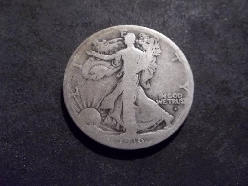 1916 D Obverse Mint Walker Half Dollar