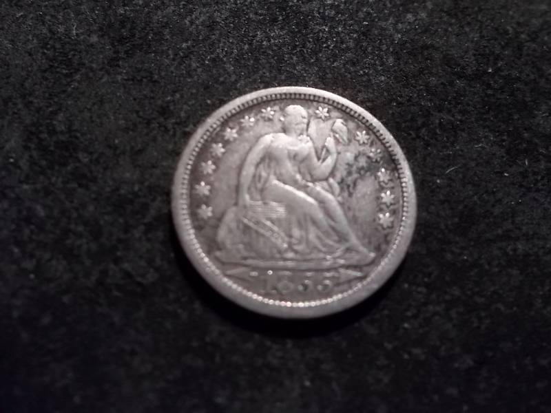 1855 Seated Liberty  Dime With Arrows