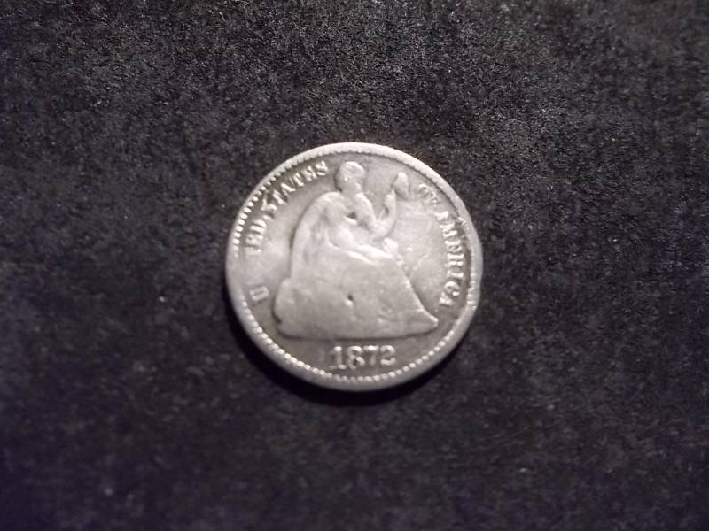 1872 Seated Liberty Half Dime