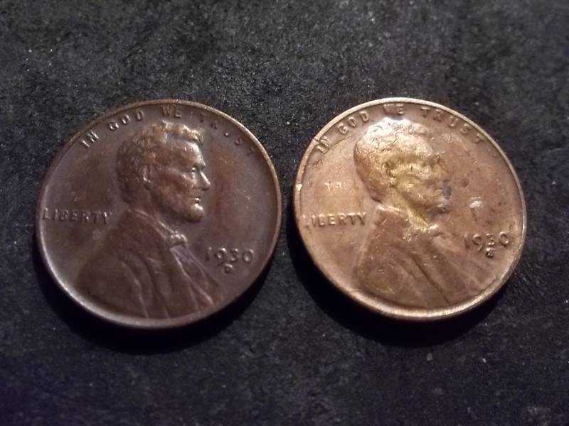 1930 D, 1930 S Lincoln Cents