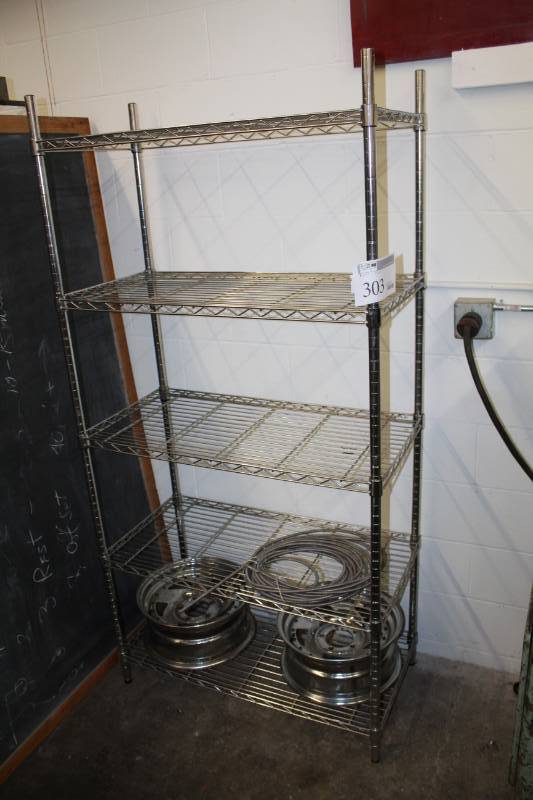 lot 303 image: 5-Shelf Metal Storage Rack