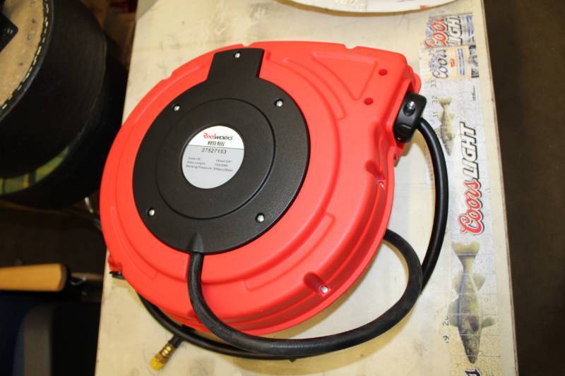 lot 242 image: Reel Works Wall Mount Air Hose Reel