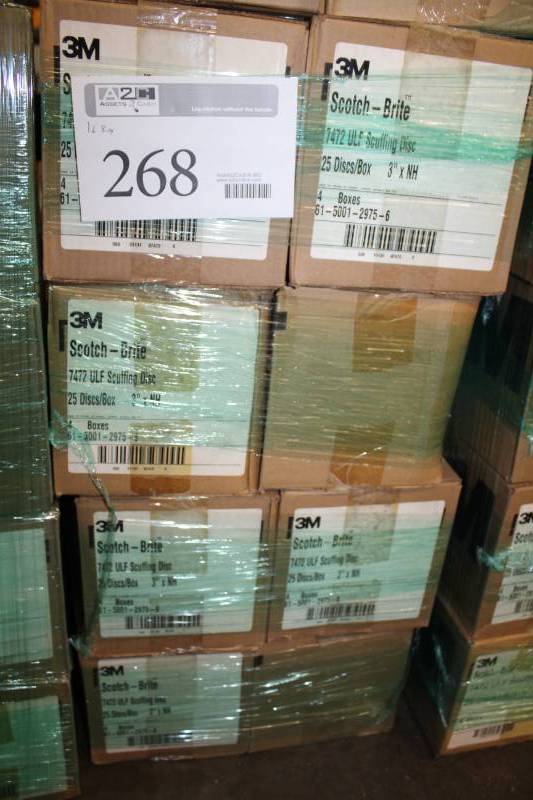 lot 268 image: Boxes of 3M Scotch-Brite #7472 ULF Scuffing Discs