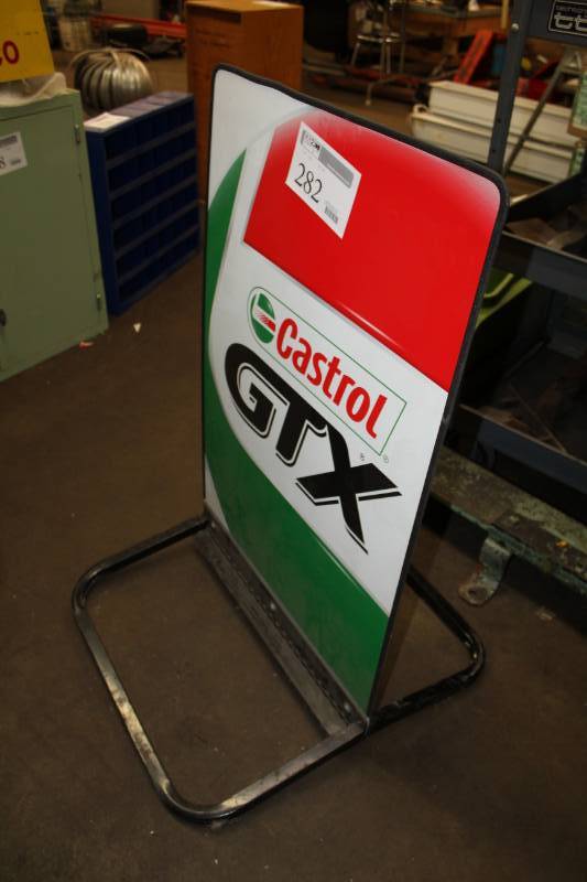 lot 282 image: Castrol GTX Metal Display Floor Sign