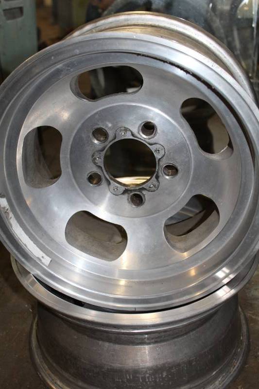 Chevy Uni Lug 5Lug Slotted Mag Wheels Petromemorbilia and Machinery