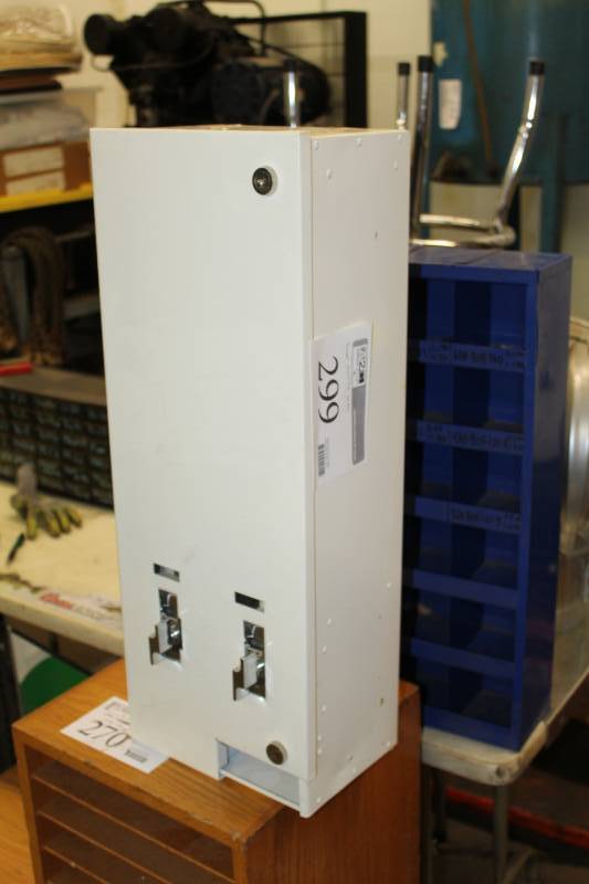 lot 299 image: Commercial Coin Operated Tampon Dispenser