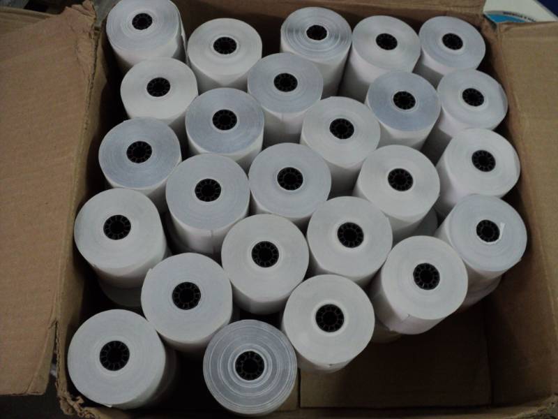 lot 82 image: 48 Rolls- cash register paper 2 14...