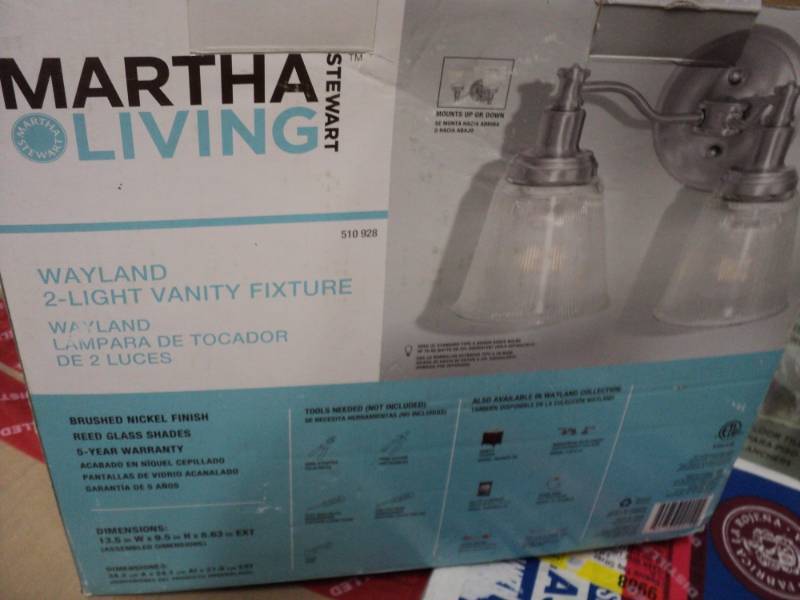 lot 4 image: Martha Living Wayland 2 Light Vanit...