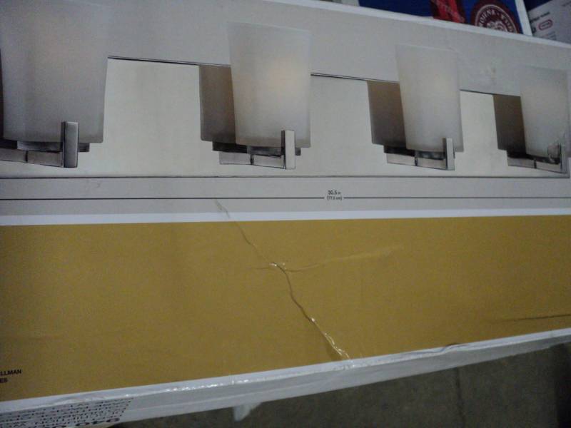 lot 6 image: Hampton Bay Wellman 4 Light Vanity ...