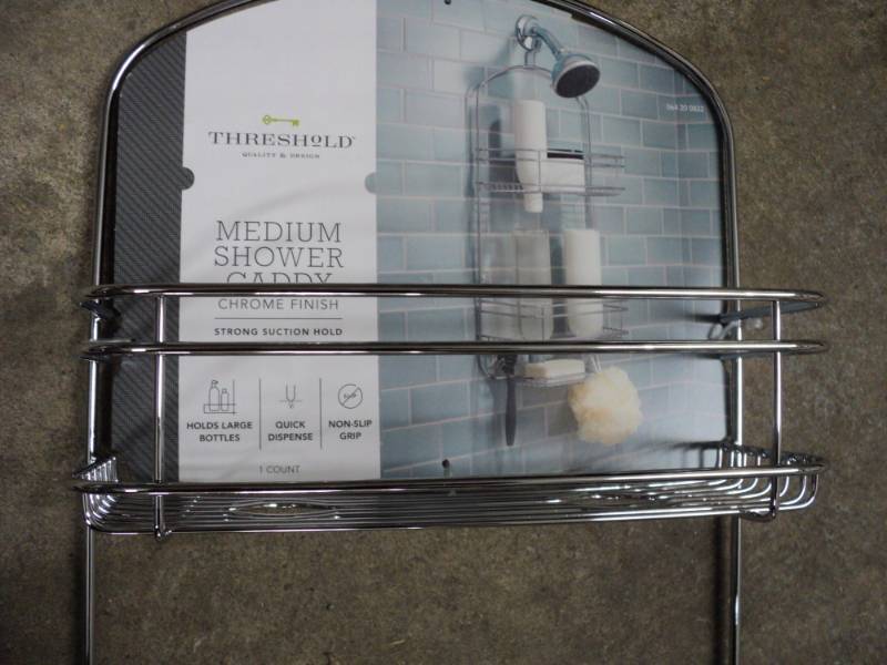lot 9 image: Threshold Medium Chrome Shower Cadd...