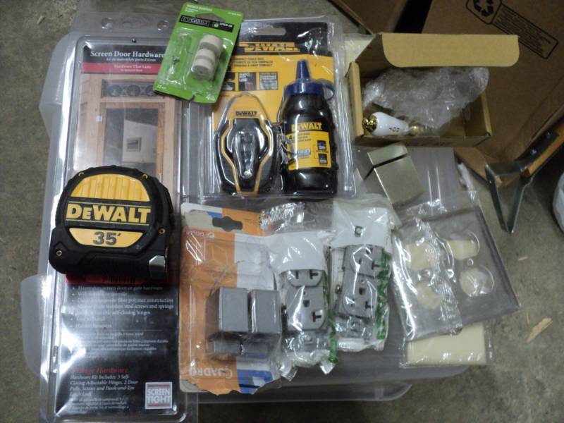 lot 21 image: Lot of Misc electrical, hardware, a...