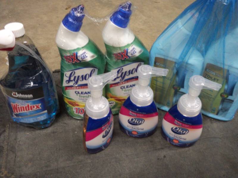 lot 39 image: Cleaning Supplies and Hand Soap...