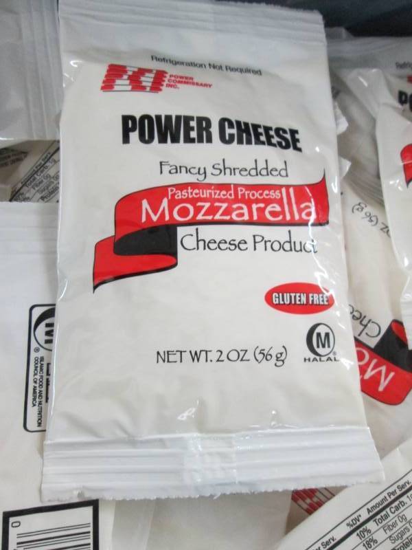 lot 102 image: Case of 2 oz Power Cheese Shredded ...