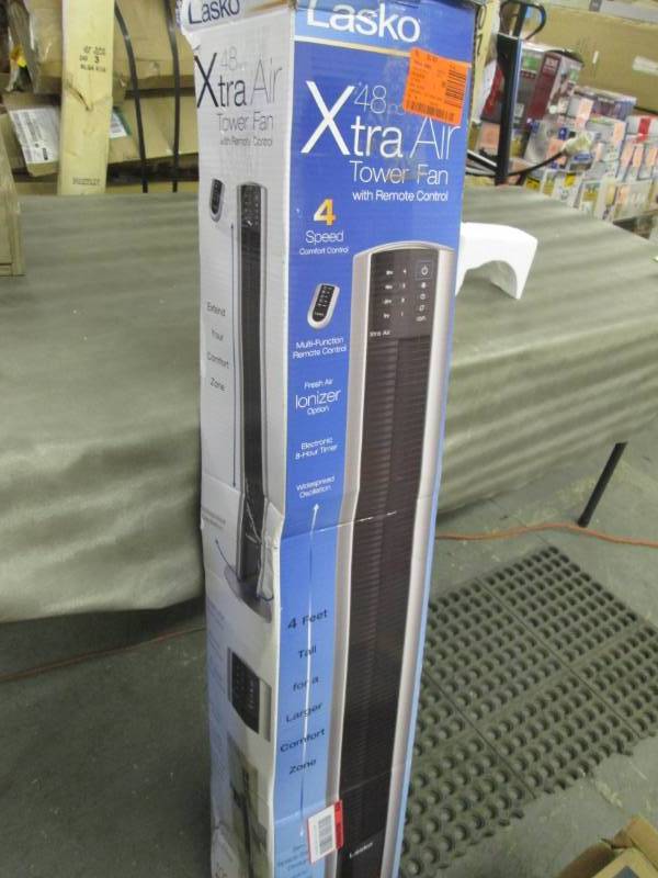 lot 170 image: Lasko 48 in. Xtra Air Tower Fan wit...