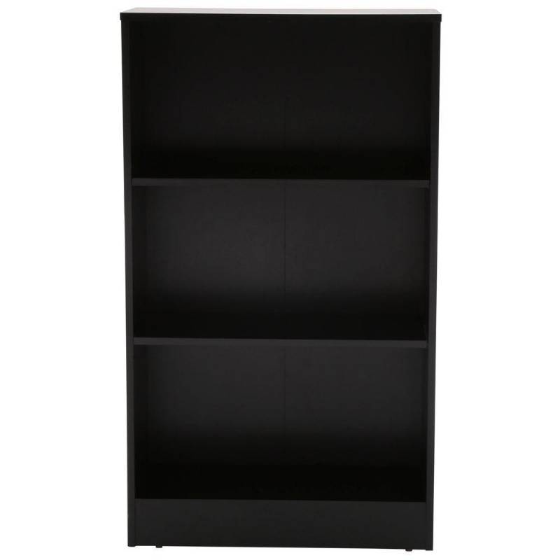 lot 225 image: Hampton Bay Black 3-Shelf Bookcase ...