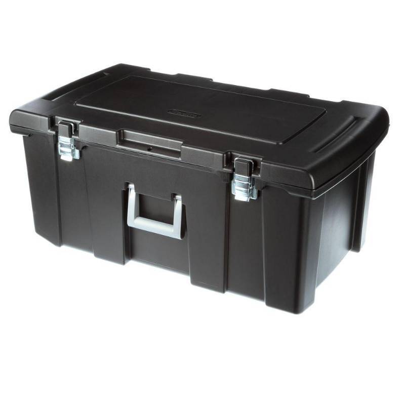 lot 254 image: Black Sterilite Footlocker 31.14x1...