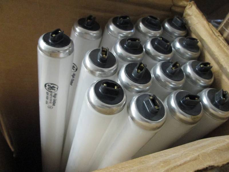 lot 250 image: Lot of 16 4 ft GE Fluorescent Bulbs...